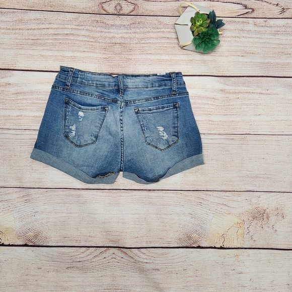 Women's KanCan distressed Estilo shorts KC7082 Sz.W9 28 - Picture 2 of 2